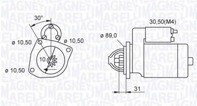 MAGNETI MARELLI 063522310290 - Стартер
